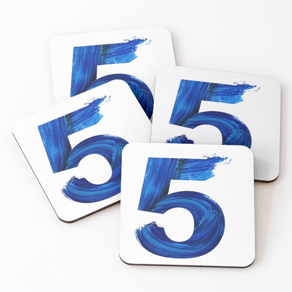 Item preview, Abstract Blue Oil Paint Number 5 – Textured Cobalt Brushstroke Typography Graphic designed and sold by Artsy Corner.
