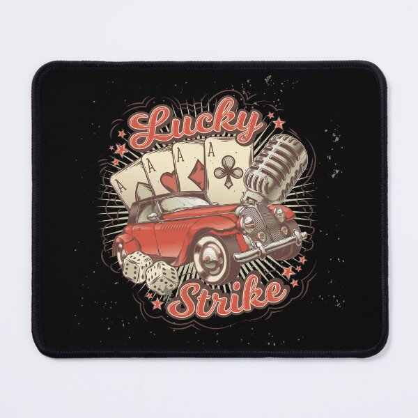 Item preview, Lucky Strike Vintage Casino T-Shirt Design | Retro Car, Poker Cards & Dice Graphic Tee | Classic Gambling Style Artwork designed and sold by Anikagroups.