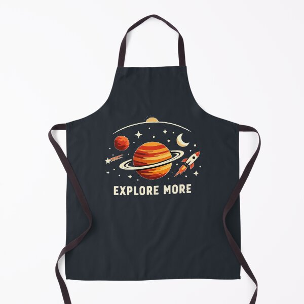 Item preview, Explore More Space Design | Retro Planet & Rocket Minimal Aesthetic Graphic Tee designed and sold by .onemoredesign..