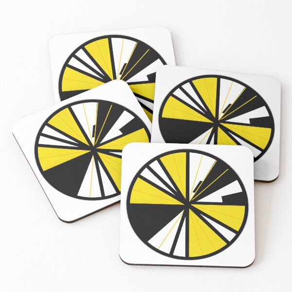 Item preview, Minimalist geometric circle in yellow, black, and white designed and sold by ALMorgan16.