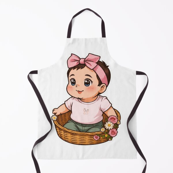 Item preview, Cute Baby Girl Floral Basket Sticker designed and sold by CozyBlobStudio.