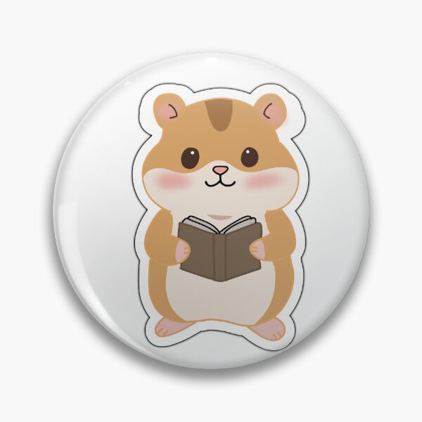 Item preview, Cute Reading Hamster Sticker – Kawaii Book Lover Hamster Study Aesthetic designed and sold by pn_terest.