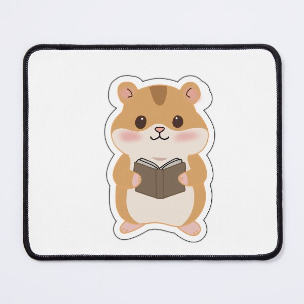 Item preview, Cute Reading Hamster Sticker – Kawaii Book Lover Hamster Study Aesthetic designed and sold by pn_terest.