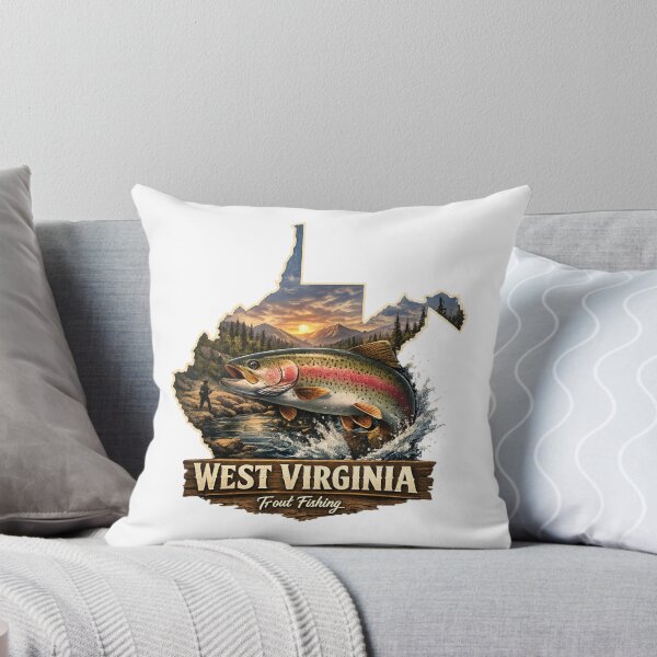 Item preview, West Virginia Trout Fishing Shirt – Rustic Mountain State Fisherman Tee – Appalachian Fishing Gift designed and sold by WildWonderfulWear.