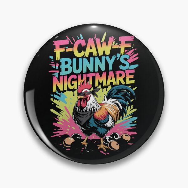 Item preview, F-Caw-F Bunny's Nightmare – Easter Chicken Bandana Tee V2 designed and sold by DarylWelsh2024.