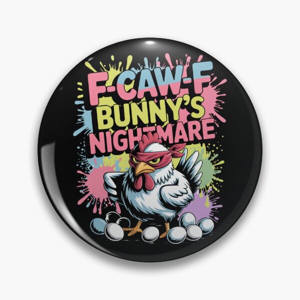 Item preview, F-Caw-F Bunny's Nightmare – Easter Chicken Bandana Tee V3 designed and sold by DarylWelsh2024.