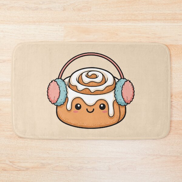 Item preview, Kawaii Cinnamon Roll wearing Earmuffs designed and sold by Amir Faysal.