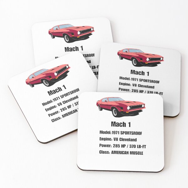 Item preview, Retro Muscle Car Mach 1 - V8 Power 351 Cleveland Technical Design designed and sold by NovaVesta.