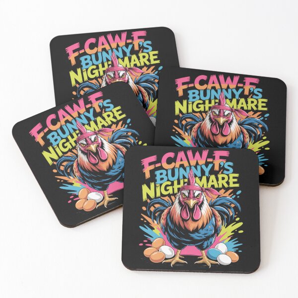 Item preview, F-Caw-F Bunny's Nightmare – Easter Chicken Bandana Tee V4 designed and sold by DarylWelsh2024.