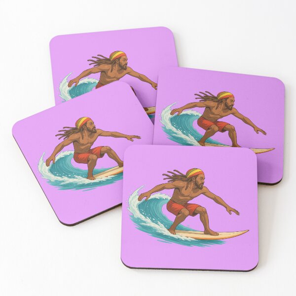 Item preview, Rasta Surfing on waves designed and sold by Pink Monkey.