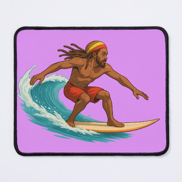 Item preview, Rasta Surfing on waves designed and sold by Pink Monkey.