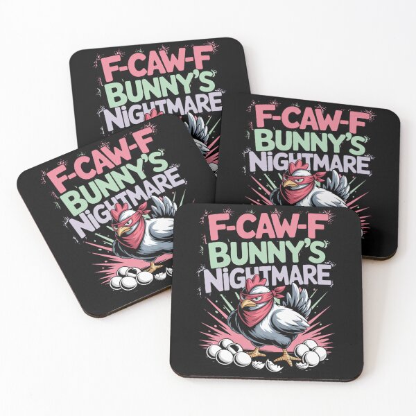 Item preview, F-Caw-F Bunny's Nightmare – Easter Chicken Bandana Tee V5 designed and sold by DarylWelsh2024.