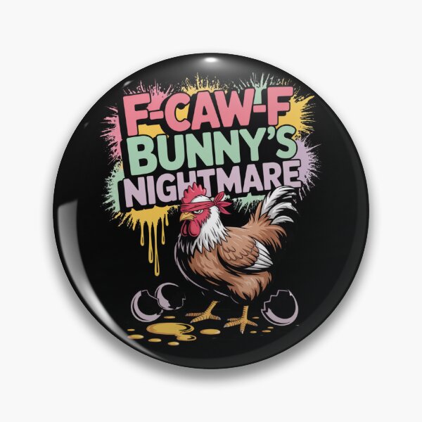 Item preview, F-Caw-F Bunny's Nightmare – Easter Chicken Bandana Tee V6 designed and sold by DarylWelsh2024.