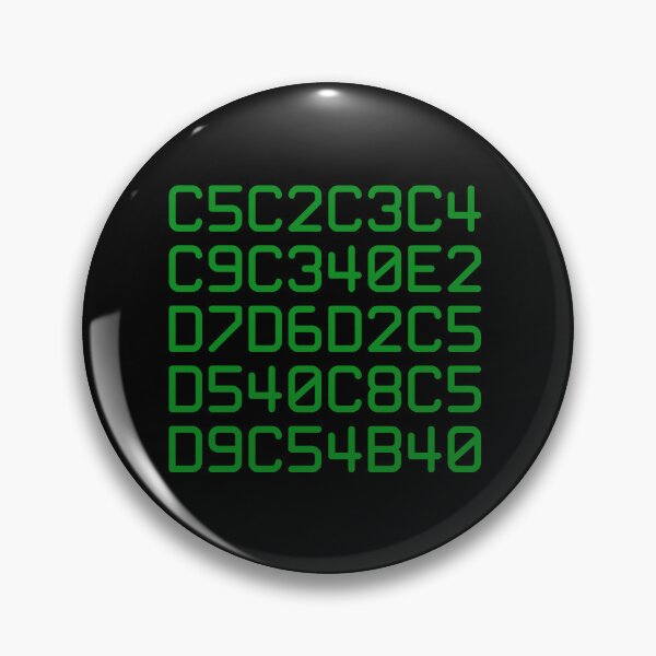 Item preview, EBCDIC hex computer code spoken here (green) designed and sold by bravoalpha.