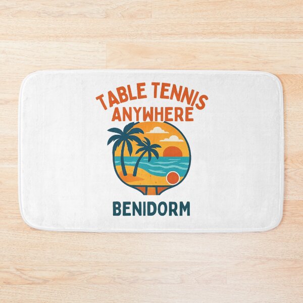 Item preview, Benidorm Spain Holiday Table Tennis Beach Sunset Retro Ping Pong Paddle T-Shirt designed and sold by OhMyPingCo.