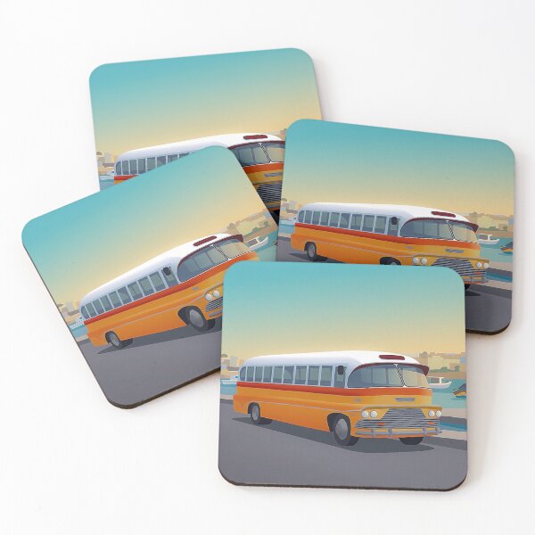 Item preview, Vintage Bus at Sunrise, Marsaxlokk Malta designed and sold by clausbjoern.
