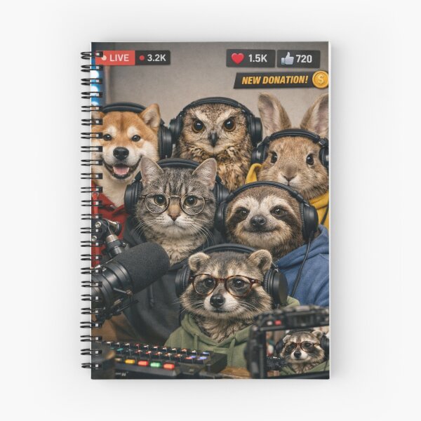 Item preview, Influencers Raccoon Cat Dog Owl sloth Rabbit on Live  designed and sold by Jokerstyle.