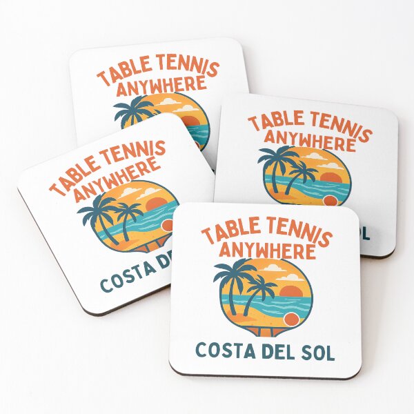 Item preview, Costa Del Sol Spain Table Tennis Sunset Retro Ping Pong Paddle T-Shirt designed and sold by OhMyPingCo.
