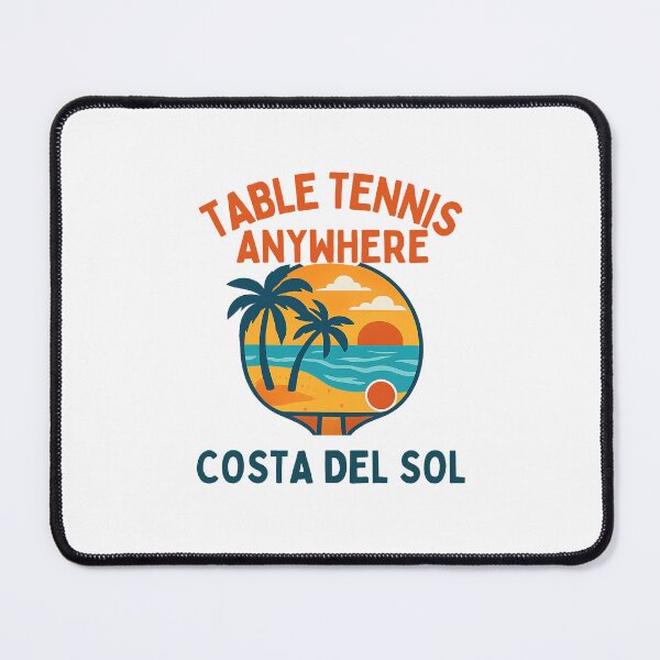 Item preview, Costa Del Sol Spain Table Tennis Sunset Retro Ping Pong Paddle T-Shirt designed and sold by OhMyPingCo.