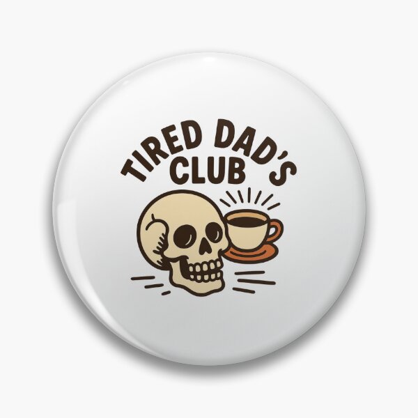 Item preview, Tired Dad’s Club — Retro Skeleton Coffee Illustration | Funny Fatherhood Skull Art designed and sold by Colorful-Garden.