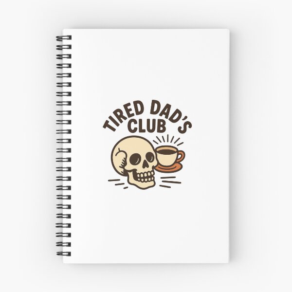 Item preview, Tired Dad’s Club — Retro Skeleton Coffee Illustration | Funny Fatherhood Skull Art designed and sold by Colorful-Garden.
