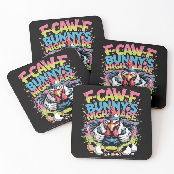 Item preview, F-Caw-F Bunny's Nightmare – Easter Chicken Bandana Tee V12 designed and sold by DarylWelsh2024.