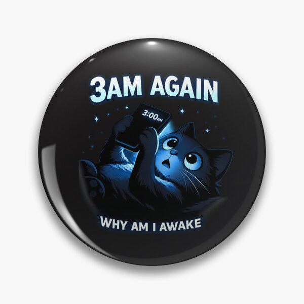 Item preview, 3AM Again Cat Shirt – Funny Insomnia Cat Meme Tee, Night Owl Phone Addiction Humor T-Shirt, Late Night Anxiety Cat Design designed and sold by AdicretorDesign.