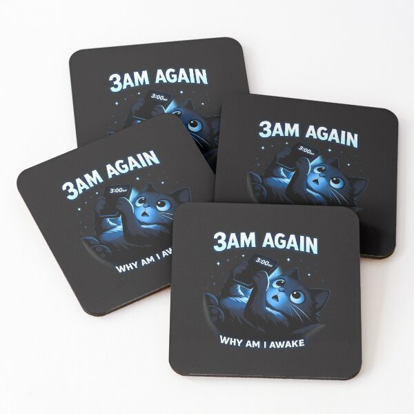 Item preview, 3AM Again Cat Shirt – Funny Insomnia Cat Meme Tee, Night Owl Phone Addiction Humor T-Shirt, Late Night Anxiety Cat Design designed and sold by AdicretorDesign.