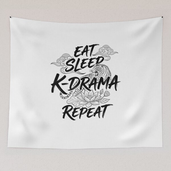 Item preview, Eat Sleep K-Drama Repeat Korean Drama Fan Design designed and sold by snowry.