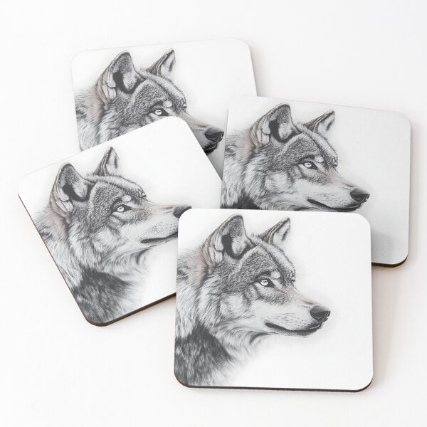 Item preview, Realistic Wolf pencil drawing  designed and sold by Pencil-Art.