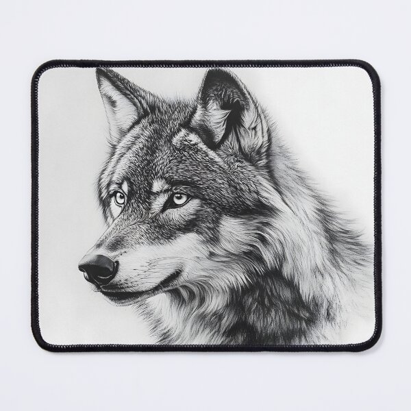 Item preview, Realistic Wolf pencil drawing  designed and sold by Pencil-Art.