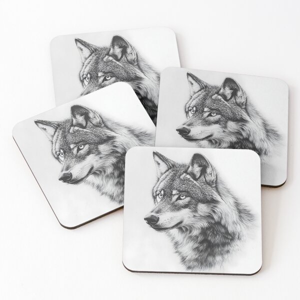 Item preview, Realistic Wolf pencil drawing  designed and sold by Pencil-Art.