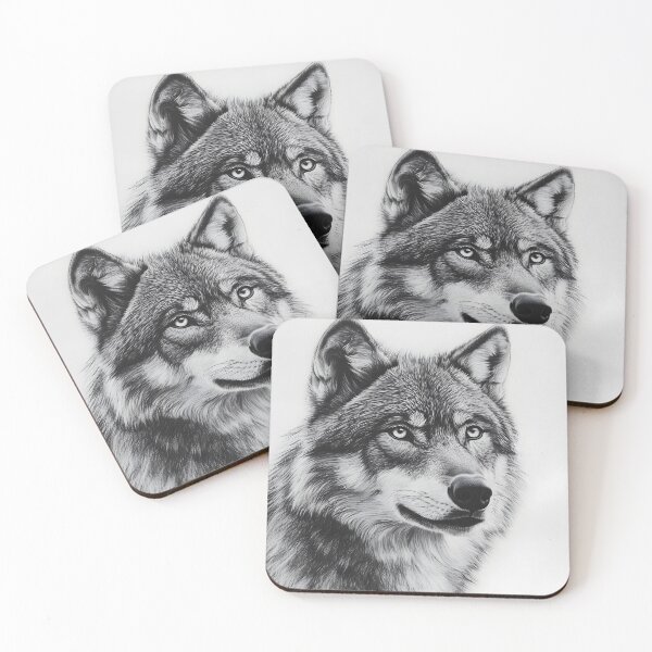 Item preview, Realistic Wolf pencil drawing  designed and sold by Pencil-Art.