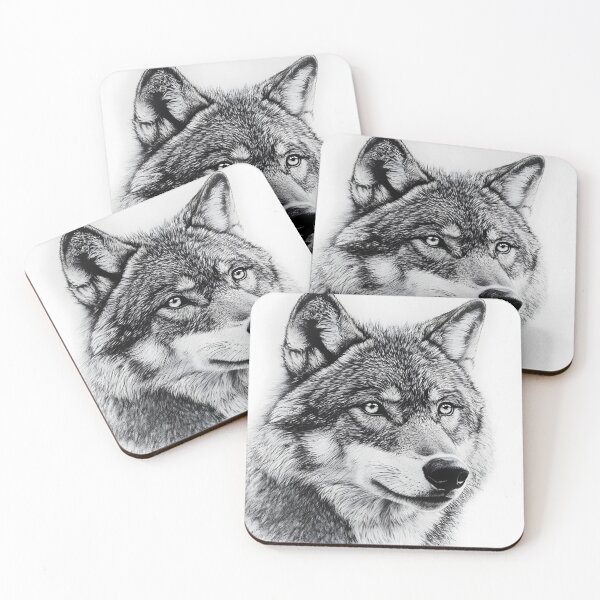 Item preview, Realistic Wolf pencil drawing  designed and sold by Pencil-Art.