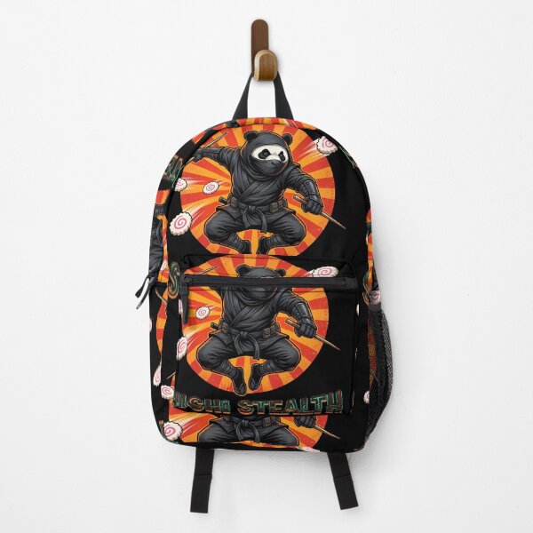 Item preview, Funny Sushi Ninja Panda - "Sushi Stealth" Retro Japanese Sunburst Art designed and sold by The Grumpy Pet Club.