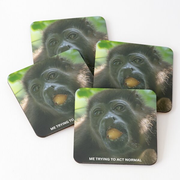 Item preview, Me Trying To Act Normal Funny Monkey Meme Relatable Monkey designed and sold by WildFrameNature.