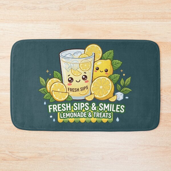 Item preview, Kawaii Fresh Sips and Smiles Lemonade Stand - Cute Lemons and Mint Art designed and sold by WalterAdd.