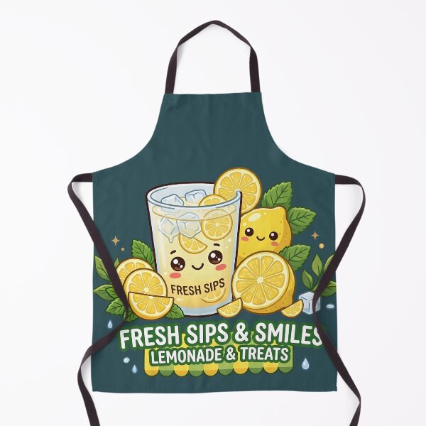 Item preview, Kawaii Fresh Sips and Smiles Lemonade Stand - Cute Lemons and Mint Art designed and sold by WalterAdd.