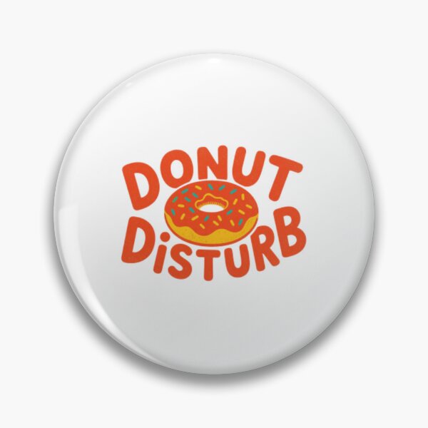 Item preview, Donut Disturb — Funny Food Pun Art | Retro Donut Illustration for Foodies designed and sold by Colorful-Garden.