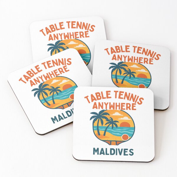 Item preview, Maldives Beach Table Tennis Sunset Retro Ping Pong Paddle T-Shirt designed and sold by OhMyPingCo.
