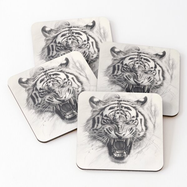 Item preview, Realistic Tiger pencil drawing designed and sold by Pencil-Art.
