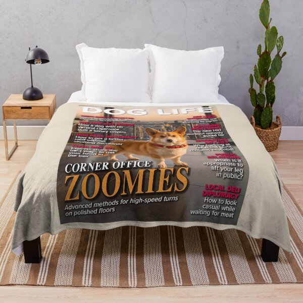 Item preview, Dog Life Corgi Cover – Corner Office Zoomies designed and sold by FrancophileFun.