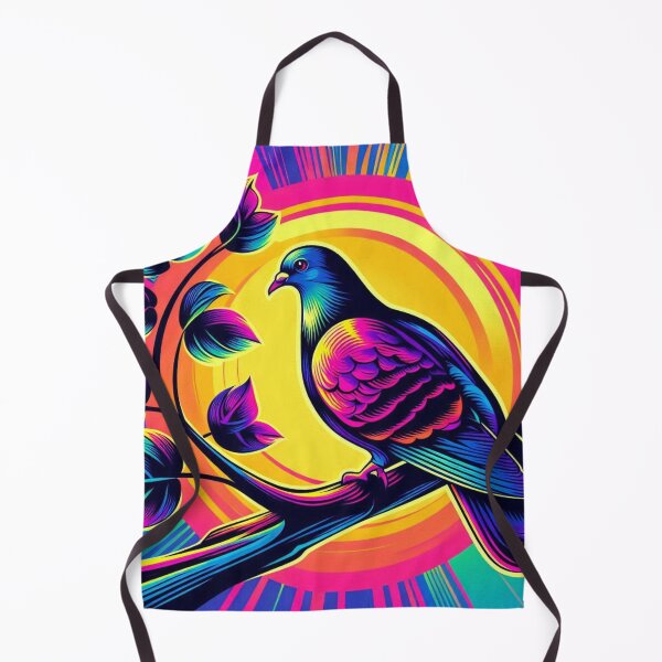 Item preview, Neon Bird on Branch – Vibrant Sunburst Design designed and sold by Dogandesighn.