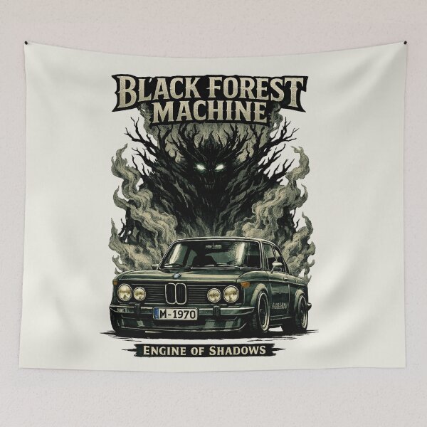 Item preview, Black Forest Machine Vintage Car Horror Art designed and sold by Retro Arabica.