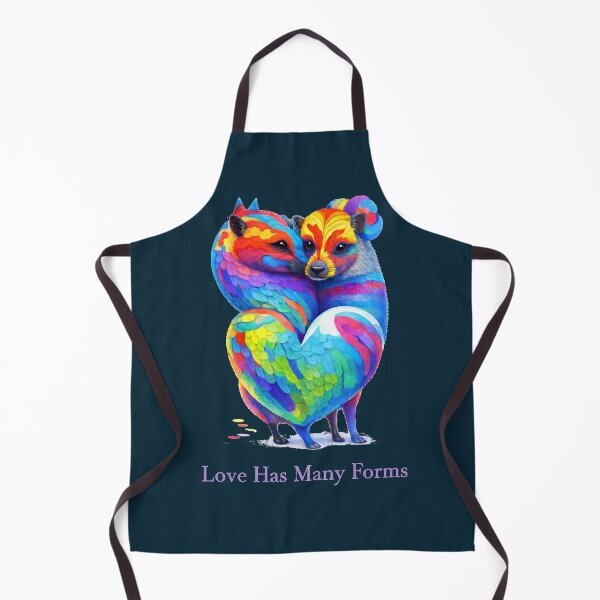 Item preview, Love Has Many Forms – Colorful Animal Heart Art designed and sold by Chameleon by Ewa .