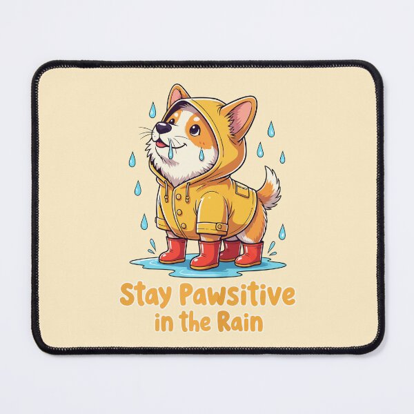 Item preview, Stay Pawsitive in the Rain designed and sold by Amir Faysal.