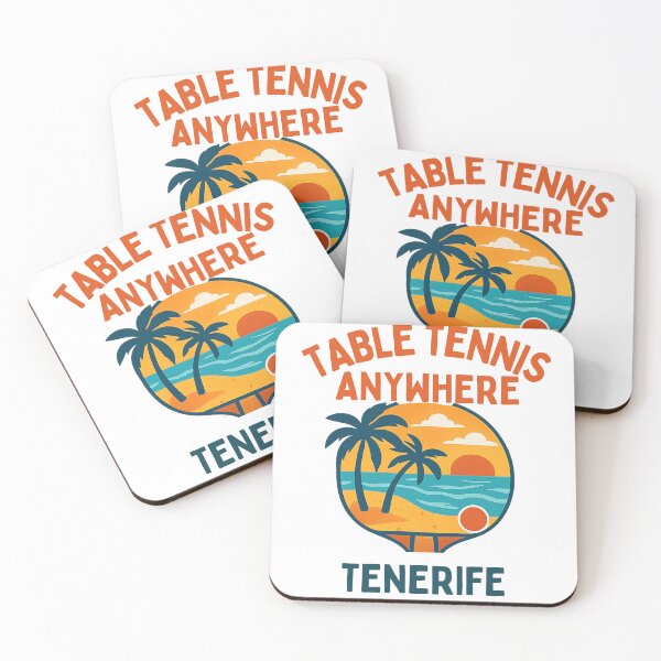 Item preview, Tenerife Spain Table Tennis Beach Sunset Retro Ping Pong Paddle T-Shirt designed and sold by OhMyPingCo.