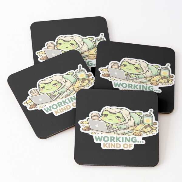 Item preview, Working kind of lazy frog ? sticker designed and sold by ZenGrowth4.