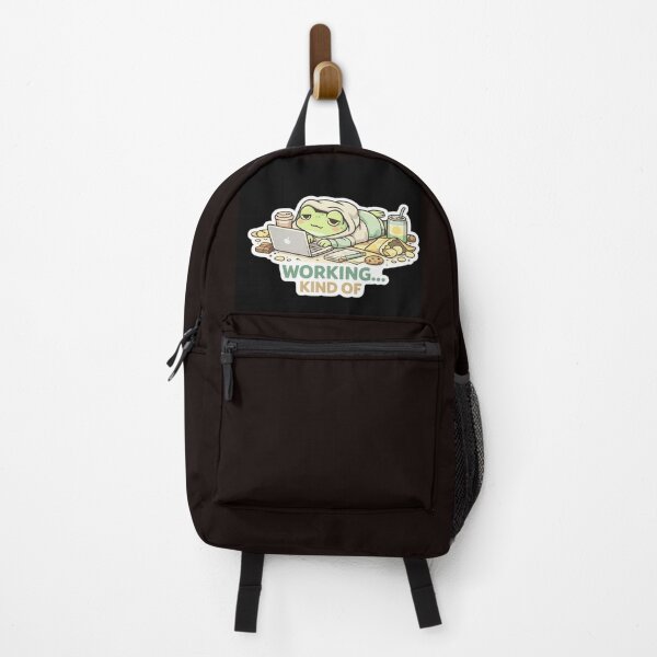 Item preview, Working kind of lazy frog ? sticker designed and sold by ZenGrowth4.