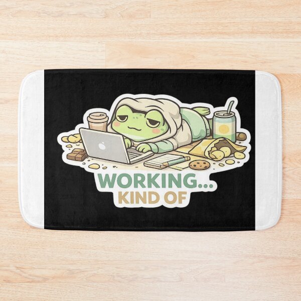 Item preview, Working kind of lazy frog ? sticker designed and sold by ZenGrowth4.